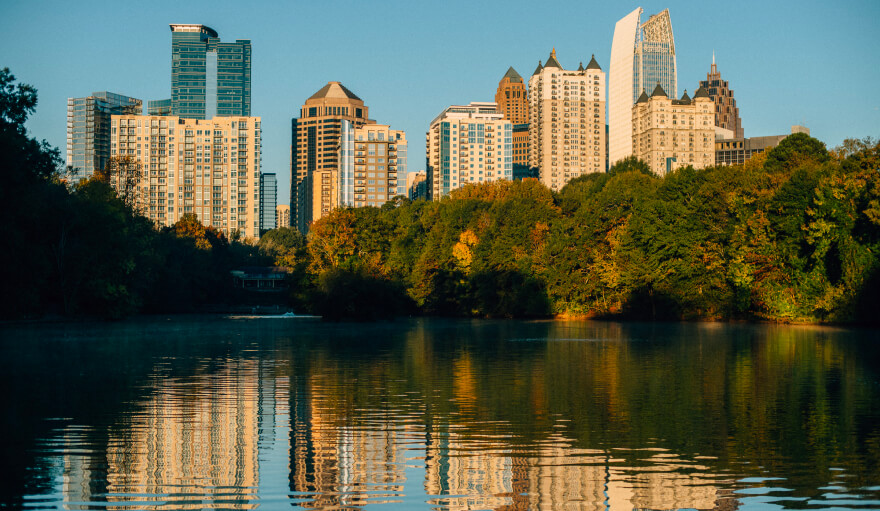 Piedmont Park looking at Midtown, Atlanta